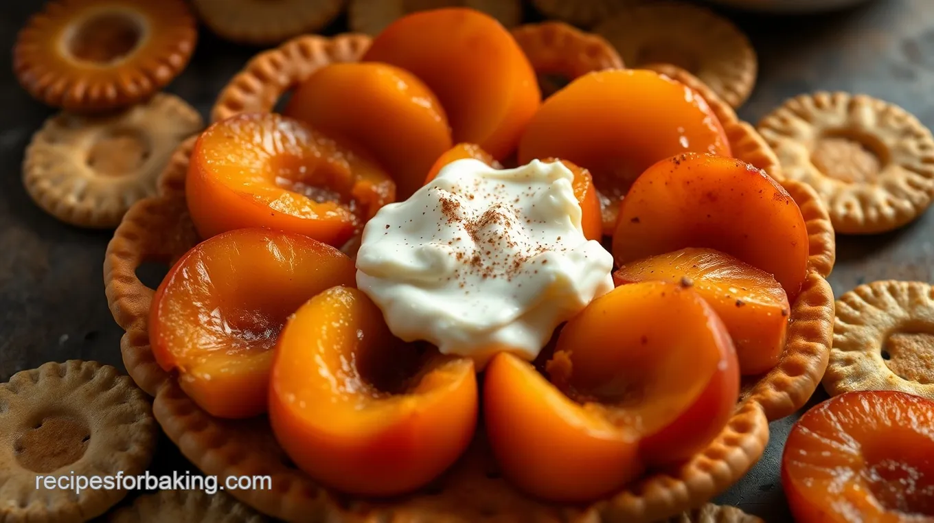 Baked Apricots on Ritz Crackers