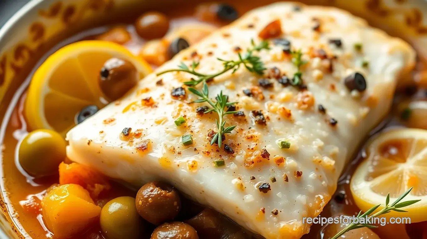 Baked fish with olives and ginger: Easy 25-Minute Recipe for Delicious Meals!