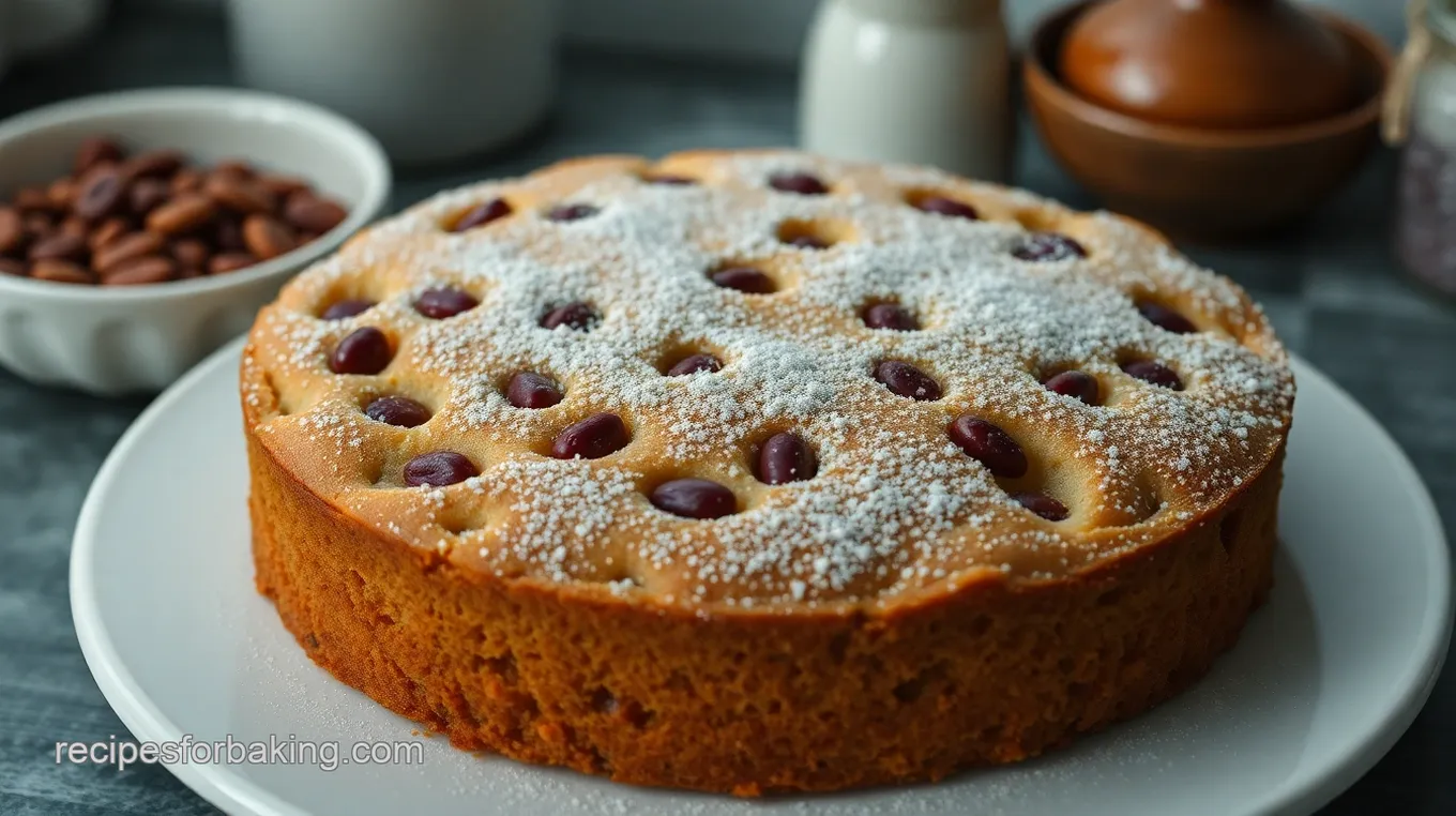 Baked Wheat Cake with Red Bean