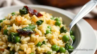 Baked Risotto with Greens and Peas: The Ultimate Comfort Food Recipe! recipe card