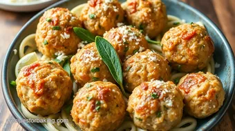 Easy Baked Sage Chicken Meatballs: The Ultimate Comfort Food Recipe! recipe card