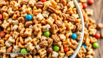 Easy & Delicious Harvest Spice No-Bake Chex Mix for Fall Gatherings recipe card