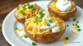 Oven Baked Potatoes with Cheesy Toppings