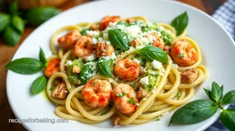 Quick Pesto Langostino Pasta Delight