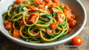 Sautéed Spinach Noodles in Fun Tomato Sauce