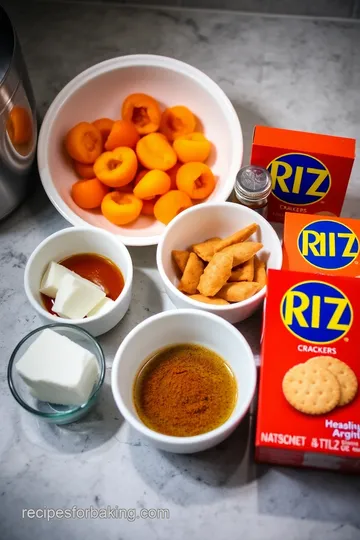 Baked Apricots on Ritz Crackers ingredients