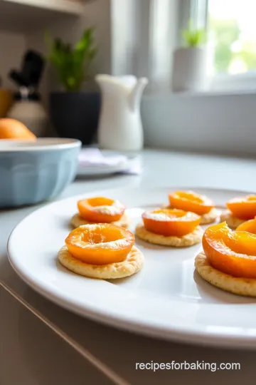 Baked Apricots on Ritz Crackers steps