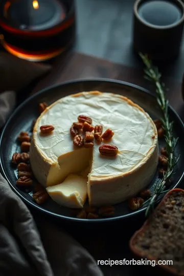 Baked Brie with Bourbon presentation