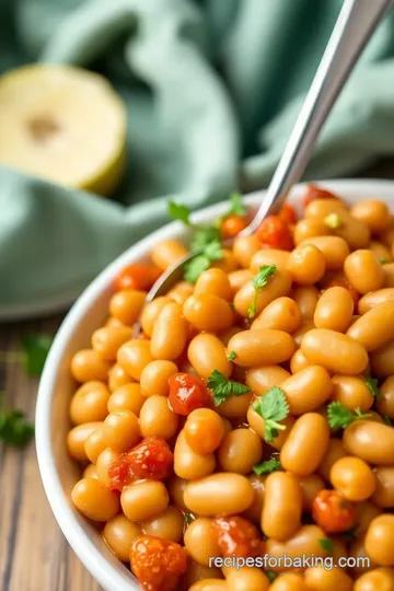 Baked Butter Beans with Herb Crust presentation