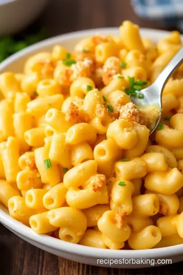 Baked Cajun Mac and Cheese presentation