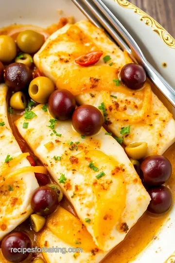 Baked fish with olives and ginger: Easy 25-Minute Recipe for Delicious Meals! presentation