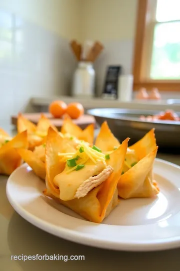 Buffalo Chicken Wontons Baked steps