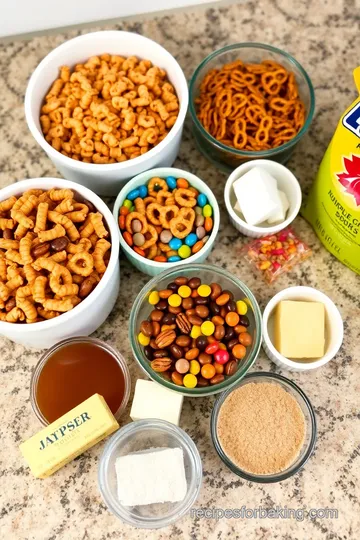 Harvest Spice No-Bake Chex Mix ingredients