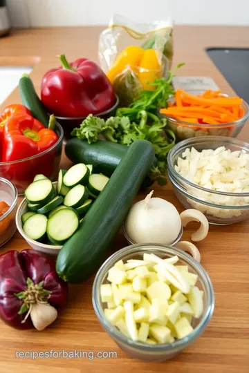 Hearty Layered Veggie Bake ingredients