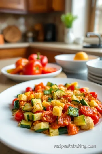 Mediterranean Baked Plate: Flavorful Roasted Vegetables with Herbs and Feta steps