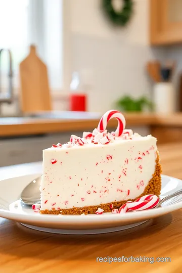 No Bake Candy Cane Cheesecake steps