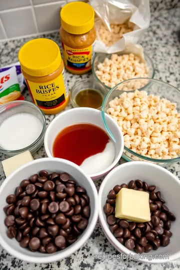 Peanut Butter Rice Krispie No-Bake Cookies ingredients