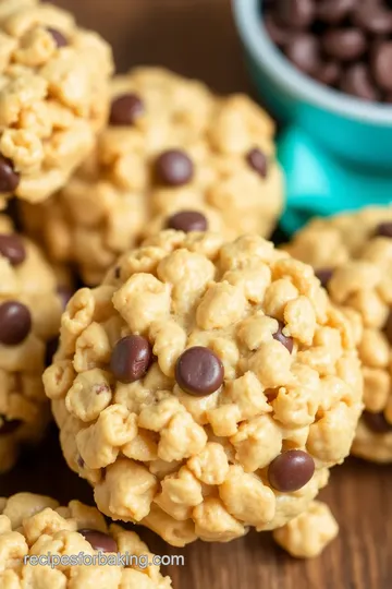 Peanut Butter Rice Krispie No-Bake Cookies presentation