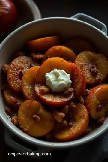 Savoury Baked Apples with Sage and Cheese presentation