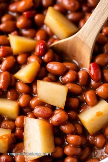 Smoked Apple Pie Baked Beans presentation