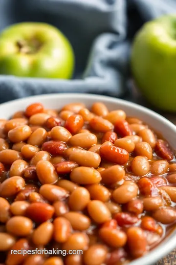 Sweet and Savory Apple Pie Filling Baked Beans presentation