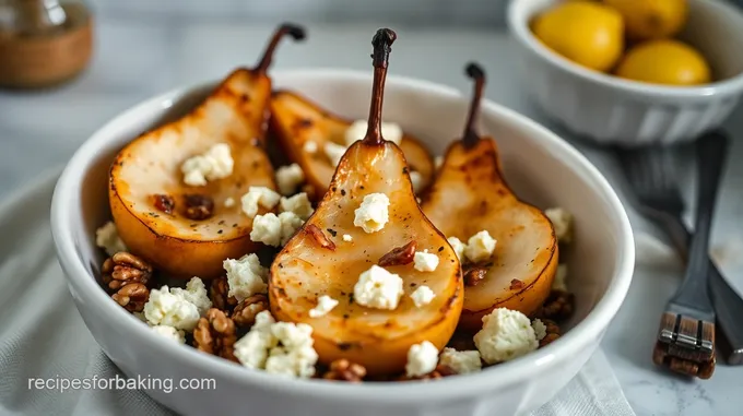 Heavenly Baked Pears with Gorgonzola and Honey